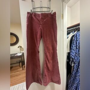 Free People Pink Corduroy Flares